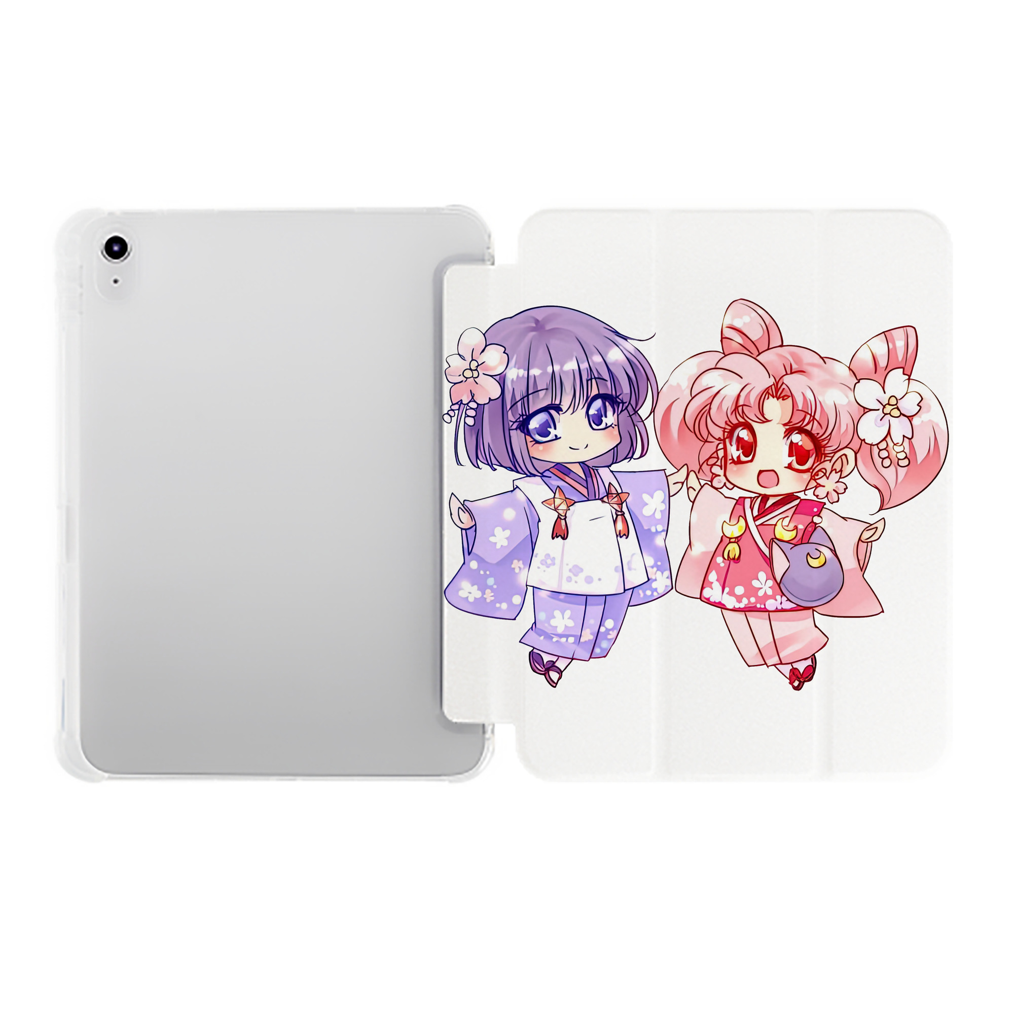 （画像用） 美少女戦士セーラームーン ちびうさ Sailor Moon Chibiusa Tsukino Usagi Small Lady Serenity IPad ケース ペン収納付き 三つ折りスタンド PUレザー×シリコン 対応機種9.5/10.5/10.9インチ